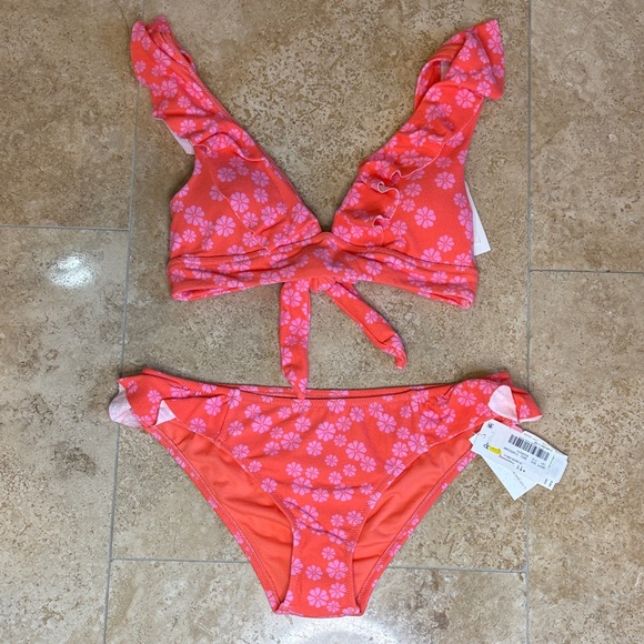 Raisins Other - Raisins Coral and Pink Floral Bikini